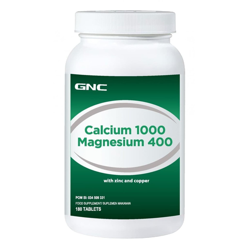 GNC Calcium 1000 Magnesium 400 - 180 tablet (961767) BPOM
