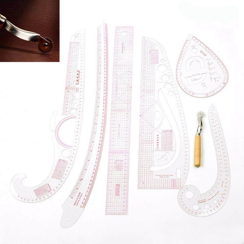 

rtc 7PCS/SET tailor ruler Clear measuring kit sewing drawing Yardstick ruler sleeve French arm curve