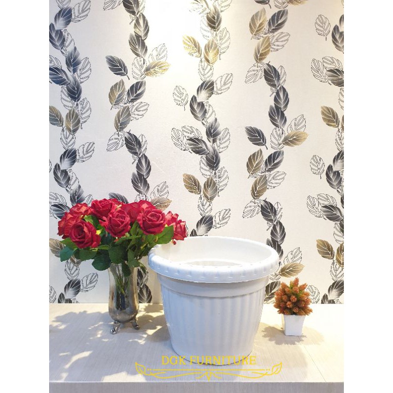 Pot Bunga Bulat 40cm Pot Bunga Besar Pot Bunga Plastik Pot Bunga Putih Pot Bunga Terbesar