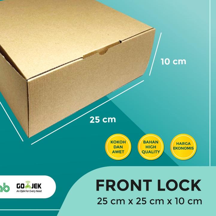 

( 10 Pcs ) Kardus uk. 25x25x10 cm...Die Cut untuk kotak kue Tart -Aksesoris- dll, model box pizza