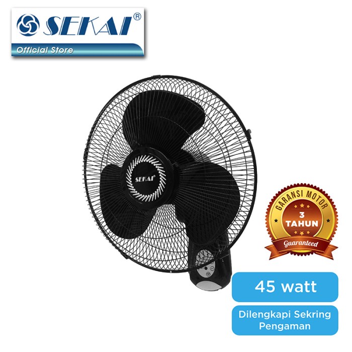 SEKAI Plastic Wall Fan 16 Inch WFN1628RC Kipas Dinding Remote WFN 1628