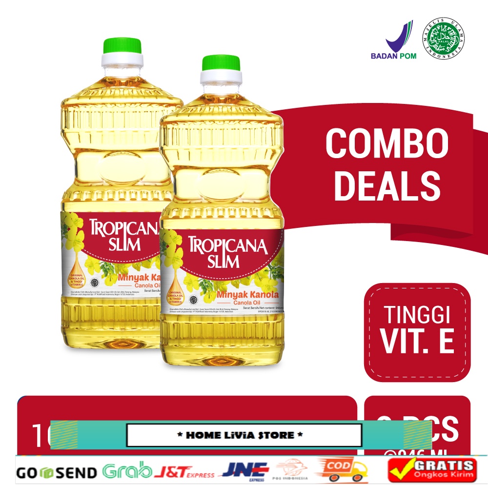 

Twin Pack - Tropicana Slim Minyak Kanola 946ml - 100% Pure Canola Oil