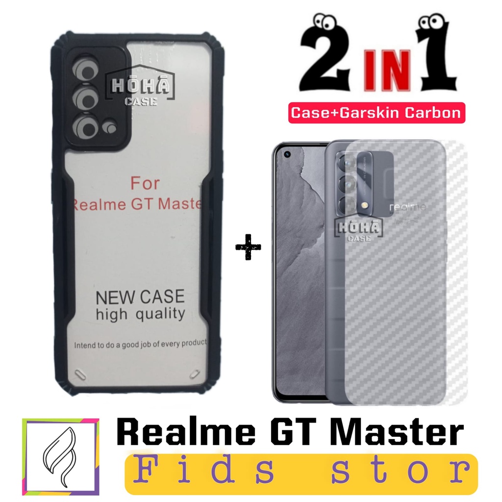 PROMO 2in1 Case REALME GT Master Case Fusion Xundd ShockProof Transparan Free Garskin Carbon