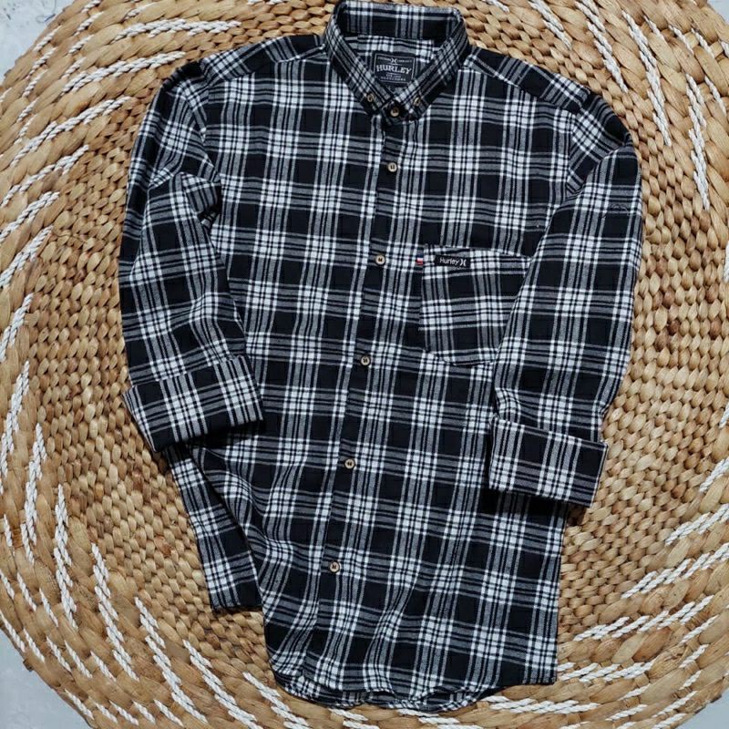 Kemeja Flanel Impor Pria Lengan Panjang Unisex Kemeja Wanita Kemeja Pria Flanel Formal Distro Premium Quality-2