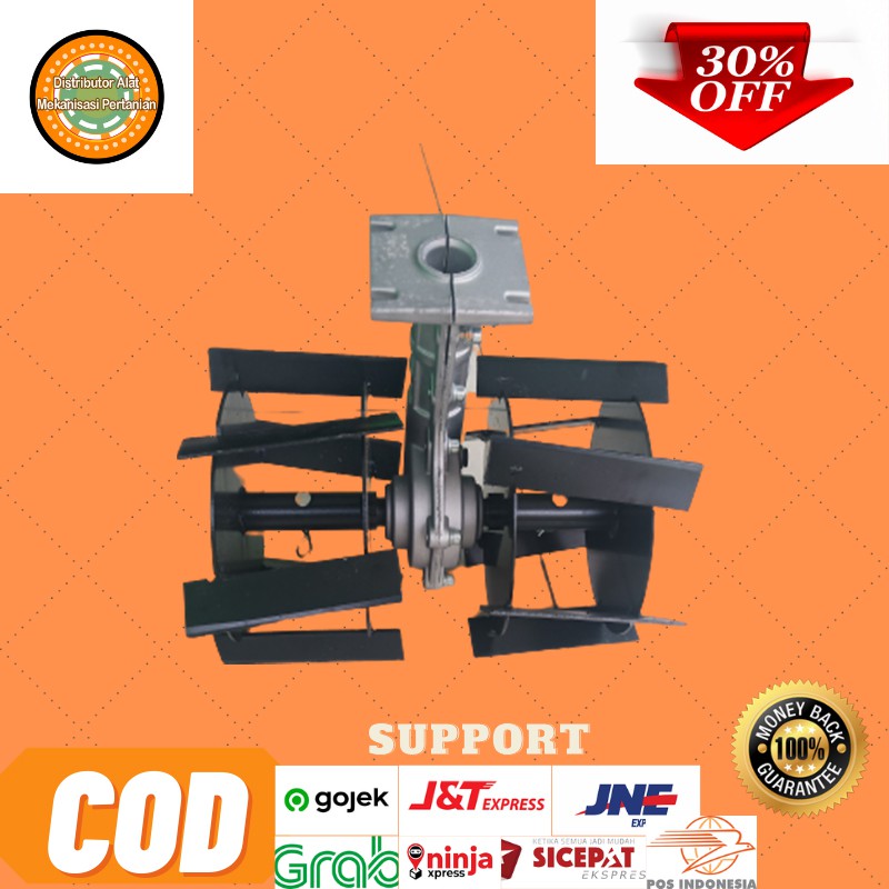 Bintang 9 Cakar Baja Tiller Head Mini Rotary Penggembur Tanah Penyiang Gulma Power Weeder Cultivator