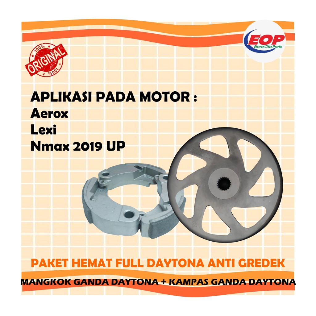 Daytona Mangkok Kampas Ganda Aerox Lexi Nmax 19-21 Anti Gredek