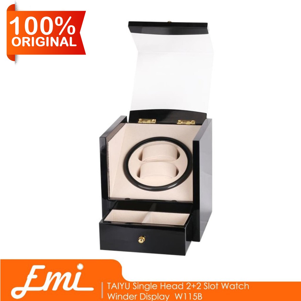 TAIYU Single Head 2+2 Watch Winder Display W115B Kotak Pemutar Jam