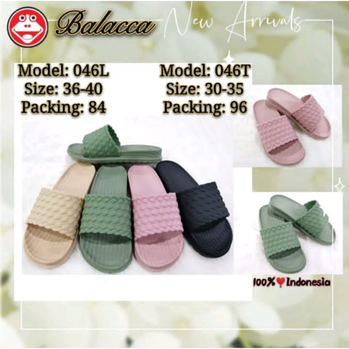 SANDAL BALACA SANDAL WANITA SLOP KOKOP POLOS TERBARU TERMURAH SIZE 36-40