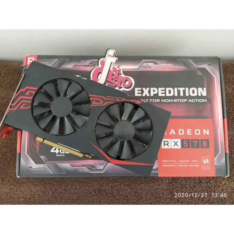 RX 570 4GB ASUS Expedition fullset RADEON