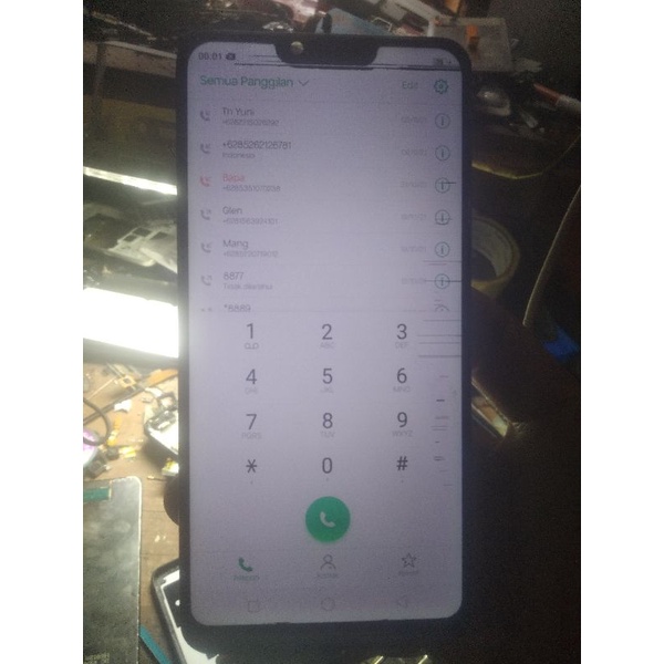 lcd Oppo A3S ori cabutan