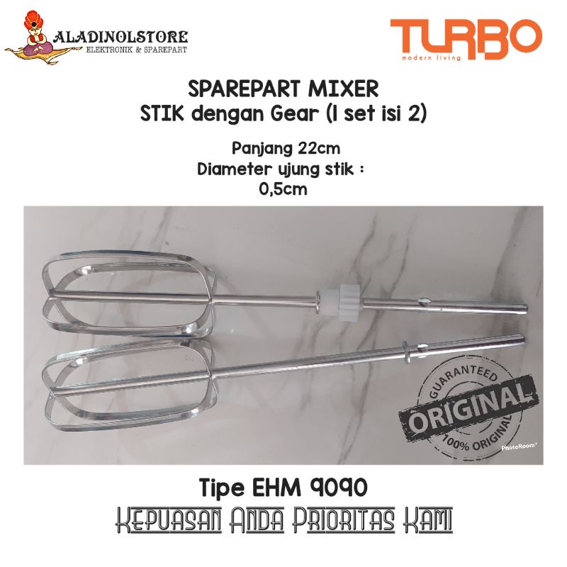 Kocokan / Stick / Stik Mixer Turbo EHM 9090 Gear Original SEPASANG