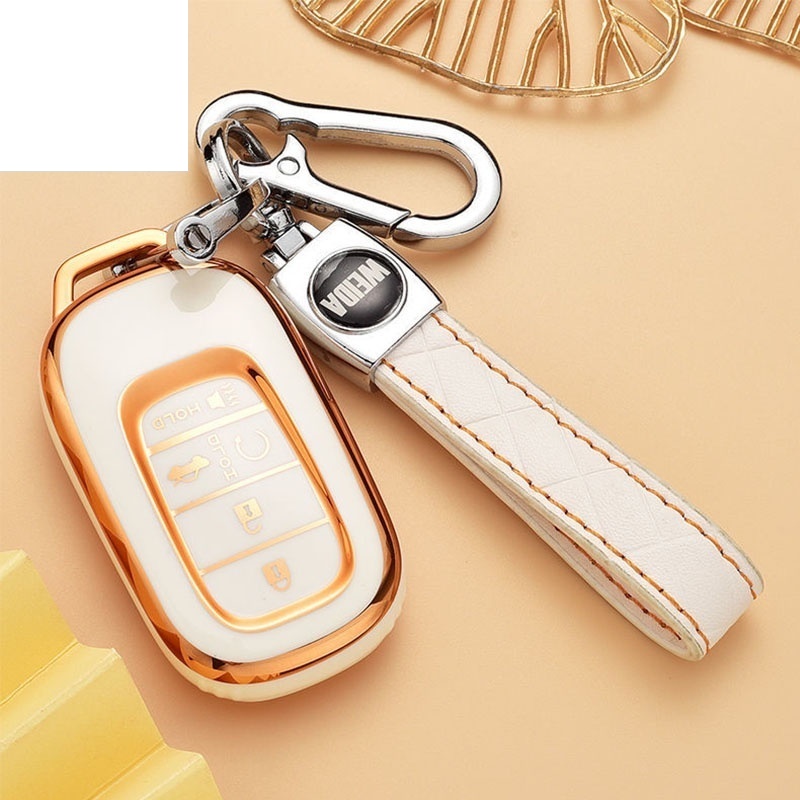 Casing Kunci Mobil Keyless Entry / Push Start Bahan TPU Untuk Honda Civic 2022 FE HRV 2021 FE HRV