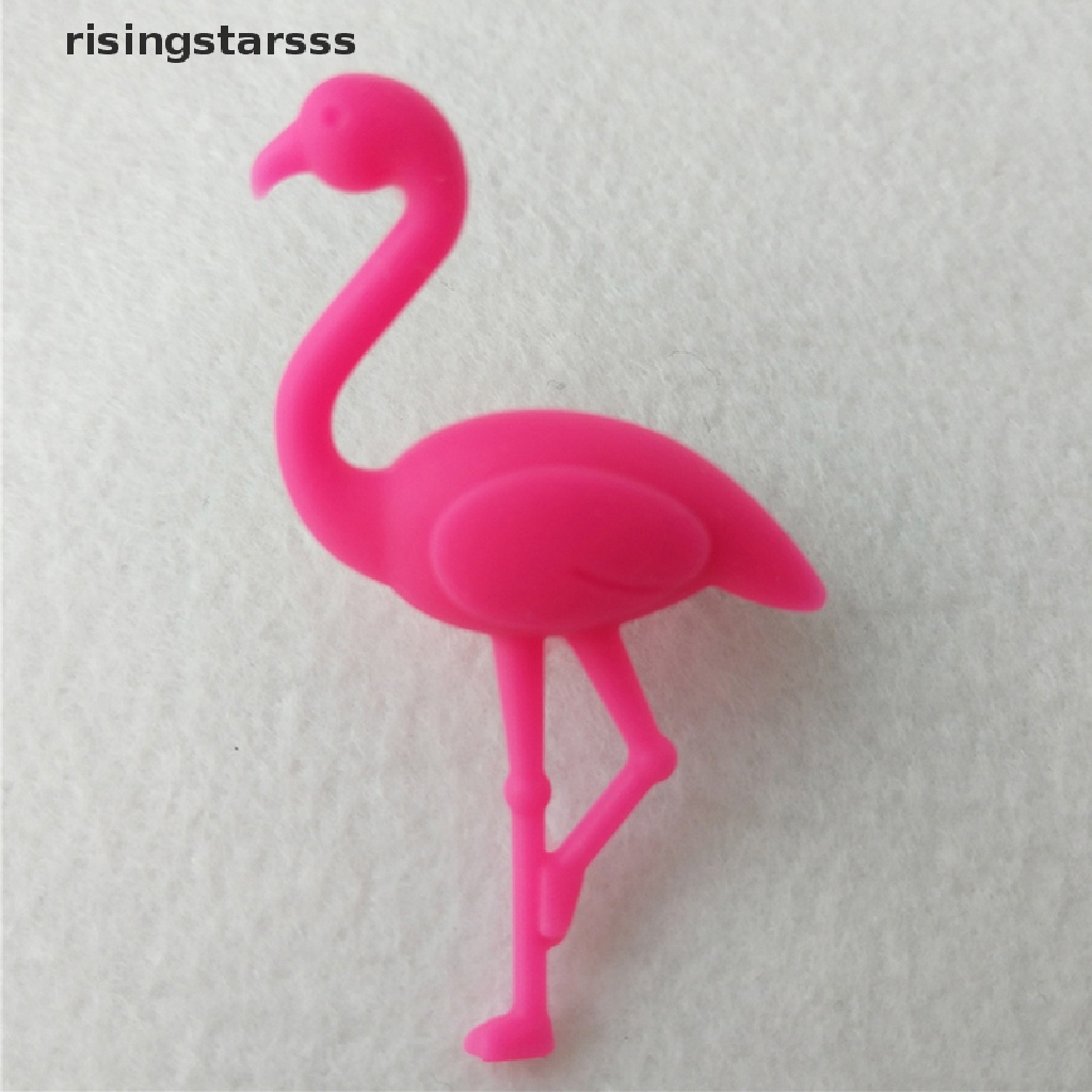 6 Pcs Penanda Gelas Wine Desain Flamingo Bahan Silikon