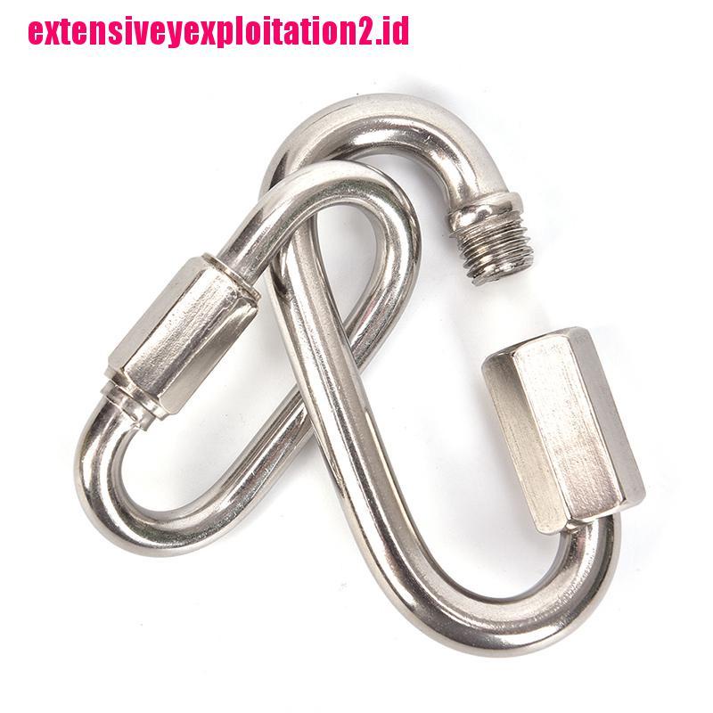 &lt; E2id &amp; &gt; Carabiner Bahan Stainless Steel Untuk Climbing / Camping / Outdoor