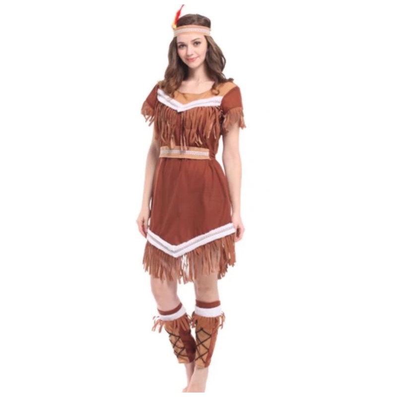W0211 | kostum India wanita dewasa | American native indian women adult | Indian cosplay custume Hal