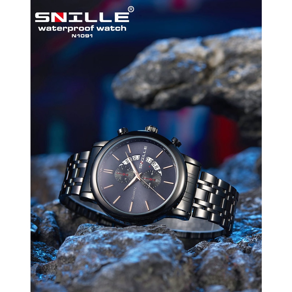 Snille Jam Tangan Rantai Wanita Unisex Original Asli Anti Air Waterproof 1091