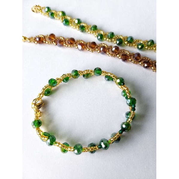 [Eleana] Gelang Vinetha Czech Crystal - Glam (Beads Bracelet)