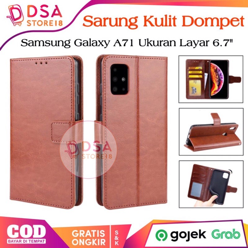 Case Samsung A71 / Casing Samsung A71 / Leather Case Flip Cover Wallet Dompet Hp Casing Kulit