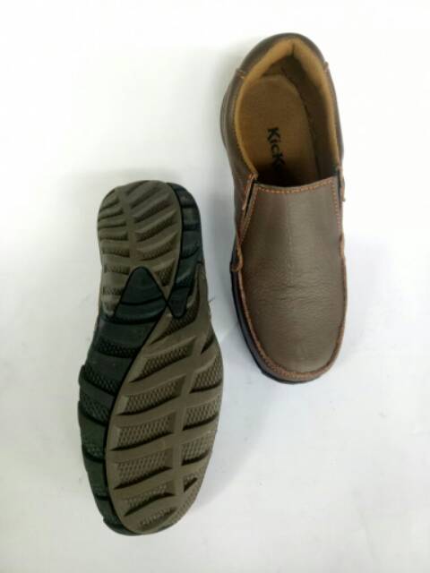 Sepatu pria kulit asli - sepatu casual cowok sudah jahitan