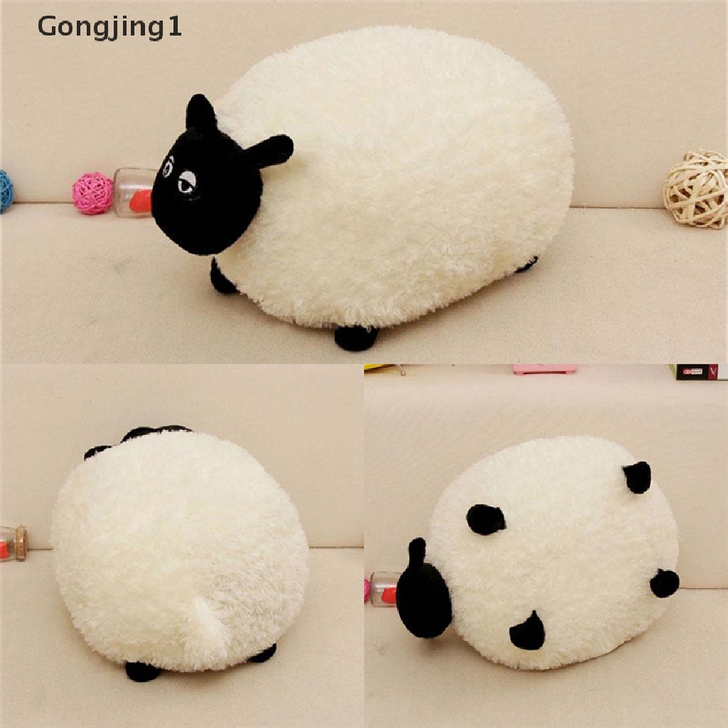 Gongjing1 Mainan Boneka Stuffed Plush Domba Warna Putih / Abu-Abu Untuk Bayi / Anak