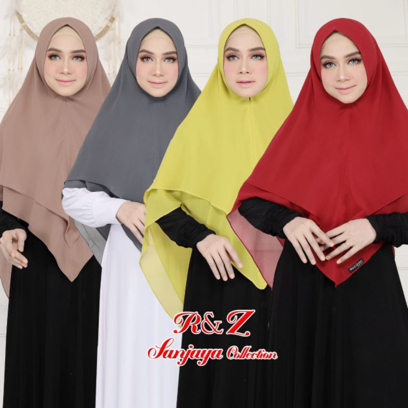 khimar ceruty 2 layar shela/kerudung ceruty jumbo/khimar jumbo khimar instan/kerudung instan