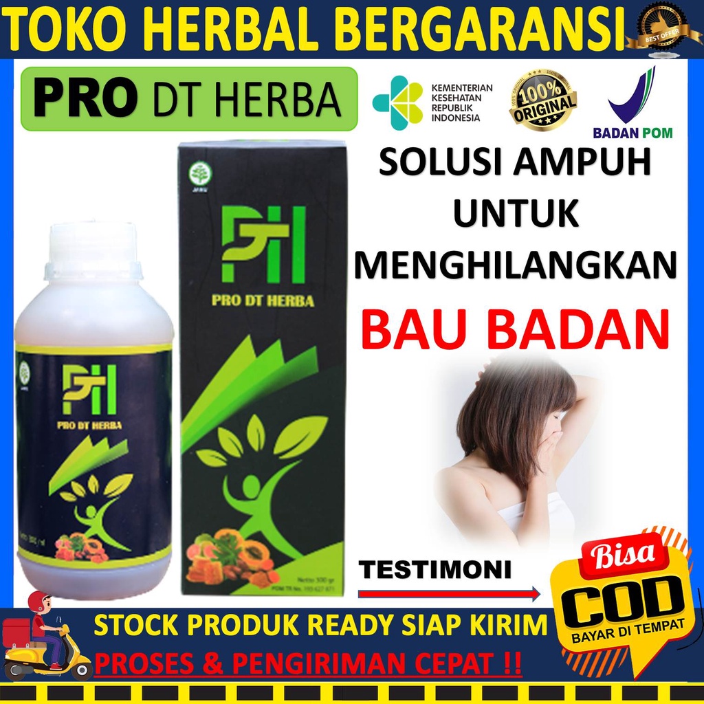 PRO DT Herba obat bau badan ketiak permanen, obat bau badan paling ampuh, Obat bau badan wanita, pen