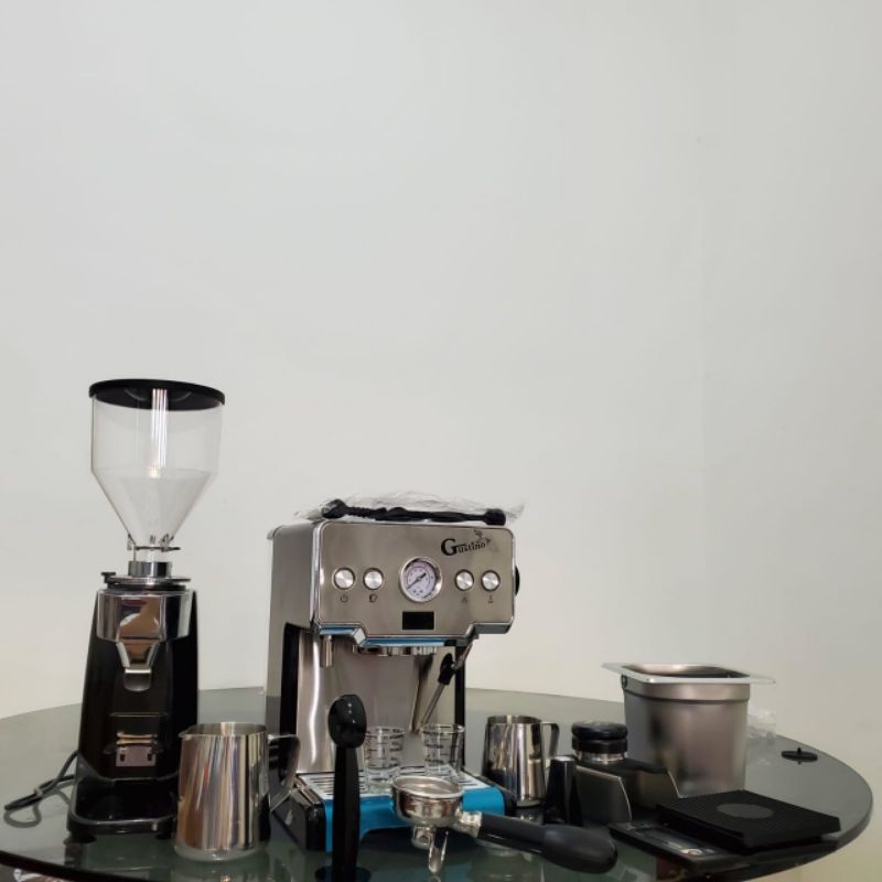 paket kedai kopi mesin kopi gustino elektrik n500 - paket set lengkap alat kopi