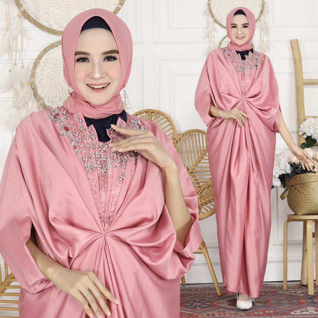 HOPYLOVY - Kaftan Wanita Muslim Bahan Velvet Renata