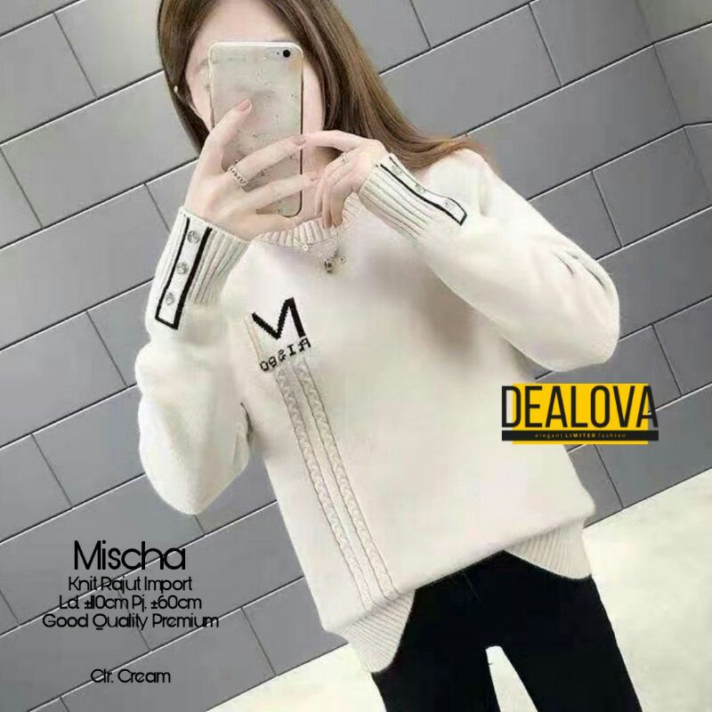 MISCHA ATASAN WANITA KNIT RAJUT IMPORT BY DEALOvA