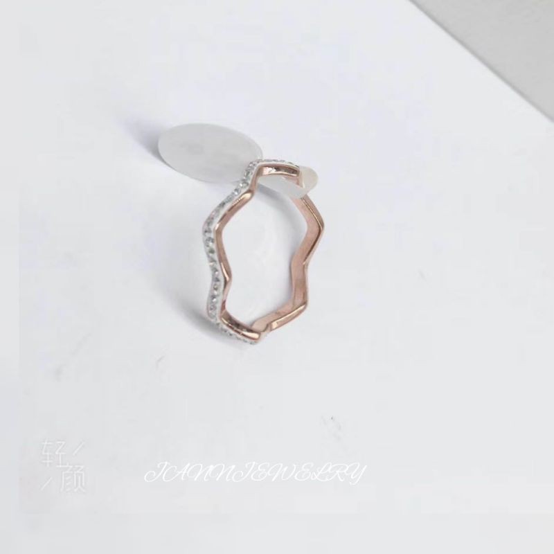 Cincin Titanium Permata &amp; Fashion Korea Anti Karat&amp;Alergi