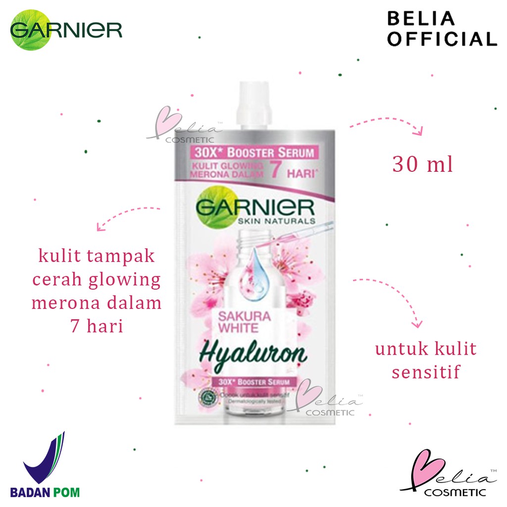 ❤ BELIA ❤ Garnier Serum Sakura White Hyaluron 30x Booster Serum 7.5mL | 30mL (✔️BPOM)