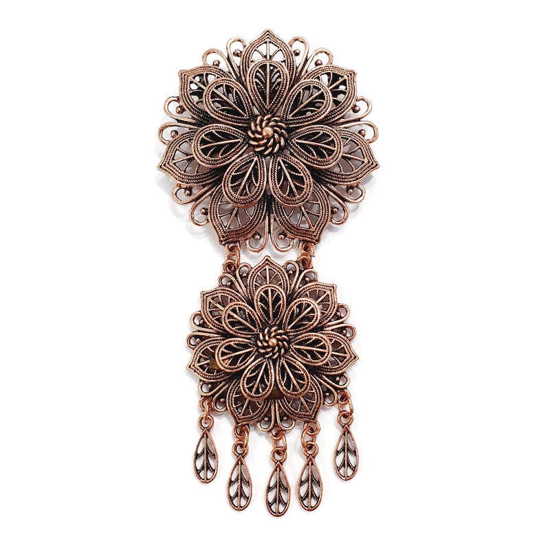 PREMIUM Bros Etnik Kebaya Kutubaru Susun Cantik/Aksesoris Wanita/Bros Tumpuk Tingkat Yogja Jawa Bali-Mewah Maroon