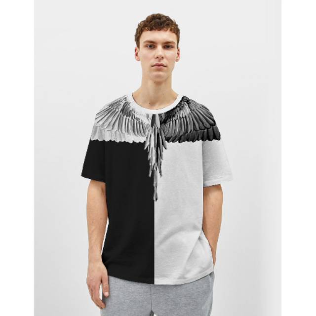 SR02 = BAJU FULLPRINT MOTIF SAYAP PUTIH 3D KAOS IMPORT BANGKOK THAILAND PRINTING GROSIR MURAH ( SR )