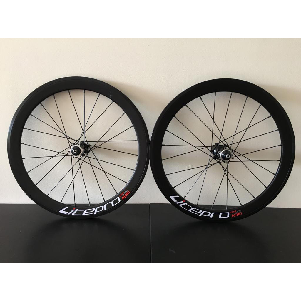 Wheel set Litepro 451 s42 Crius Wheelset AERO Discbrake Db Hitam 22 inch sepeda fnhon bike friday