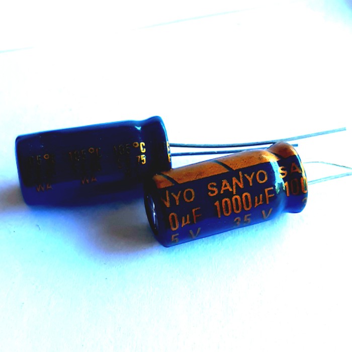 Sanyo 1000uF 35V Low ESR Capasitor Original kapasitor Audio Elko Elco