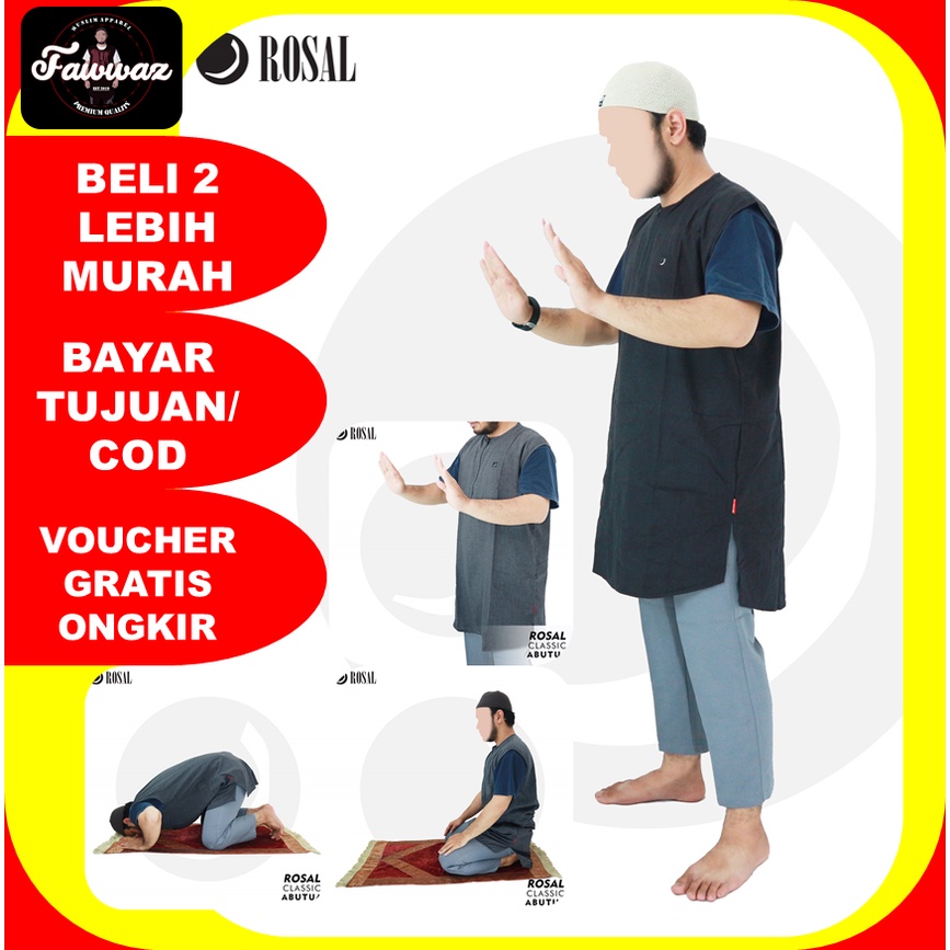 Jual MURAH BAJU MUSLIM PRIA MODEL ROMPI SHOLAT ROSAL CLASSIC MAKASSAR
