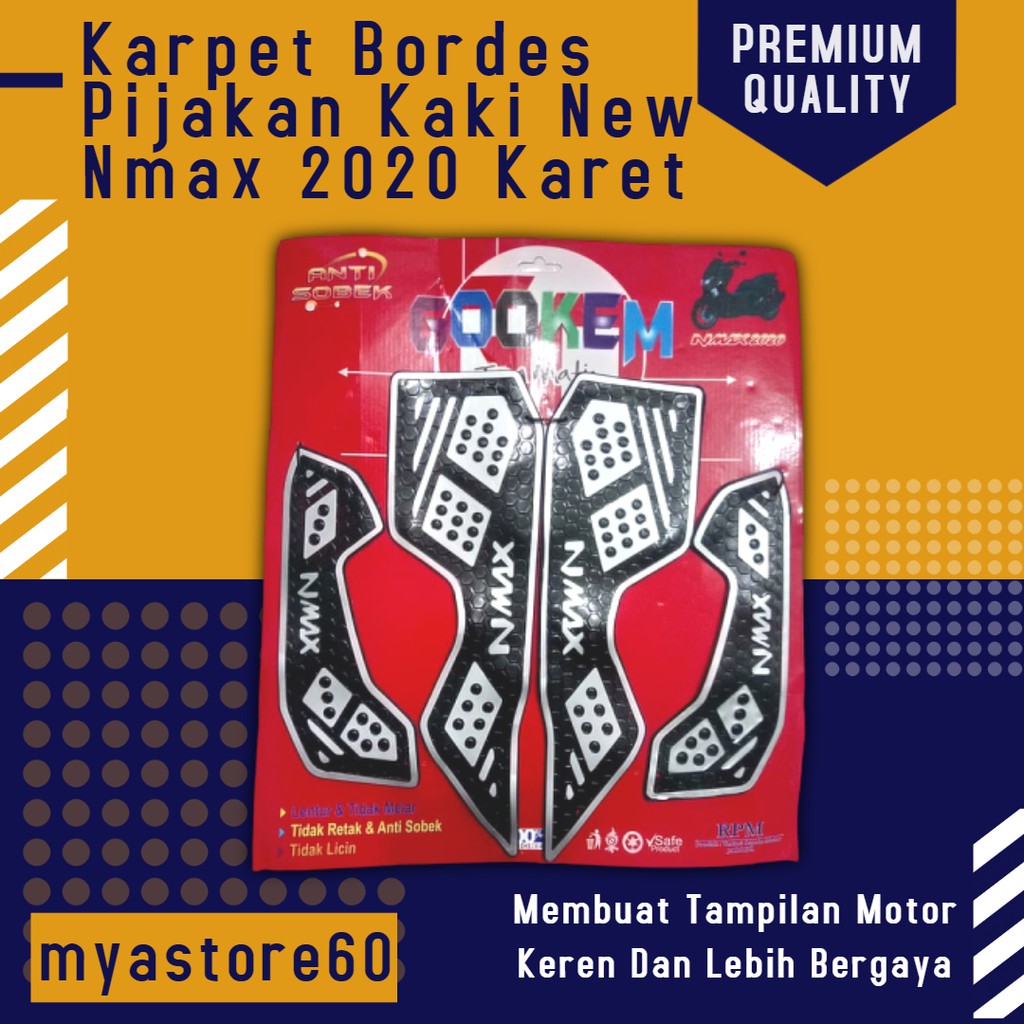 Karpet Bordes Pijakan Kaki New Nmax 2020 Karet Bordes Injakan Kaki Aksesoris Nmax Variasi Nmax 2020