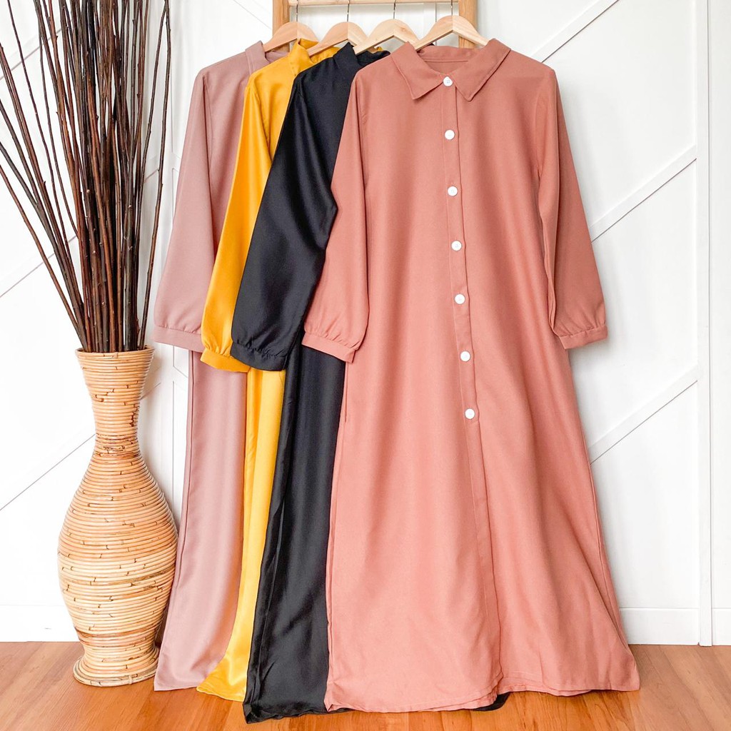 Bisa COD Adinda Dress – Gamis Murah Wanita – Daily Outfit