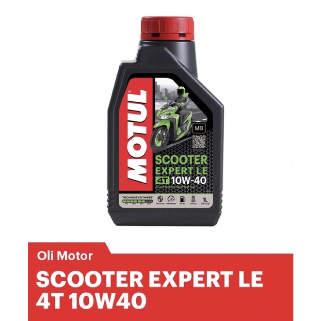 OLI MOTUL SCOOTER EXPERT LE SAE 10W-40 1 Liter (HIJAU) ORIGINAL