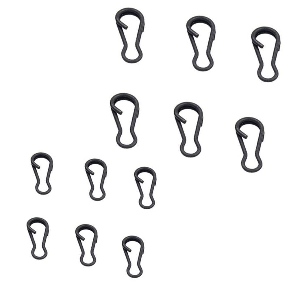 LANFY 30pcs/lot Connector Matte Black  Tackle Clips Carp Fishing Quick Change Fishing Tools Easy Link  Rolling Swivels Durable Terminal