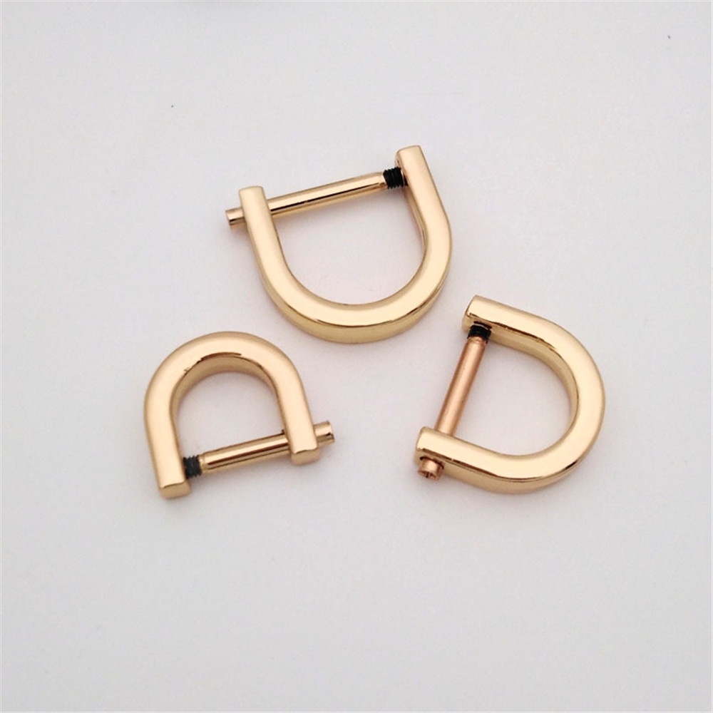 2pcs Sekrup Buckle Bentuk D Bahan Alloy Dapat Dilepas Untuk Reparasi Tas Handbagkoper DIY