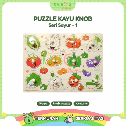 Puzzle Anak Kayu Knob Sayur