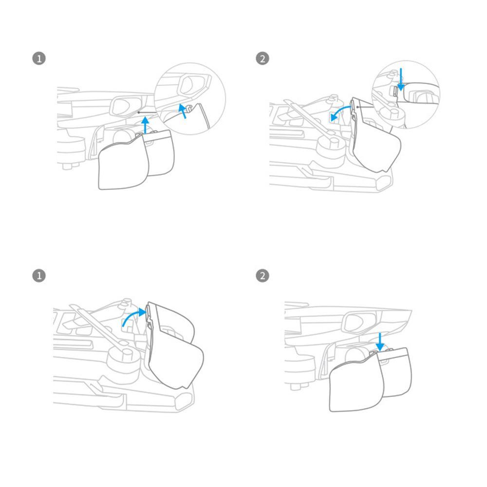 Top Untuk DJI Mavic Mini/2/SE Plastik Kerai Hitam Gimbal Penutup Pelindung Kamera