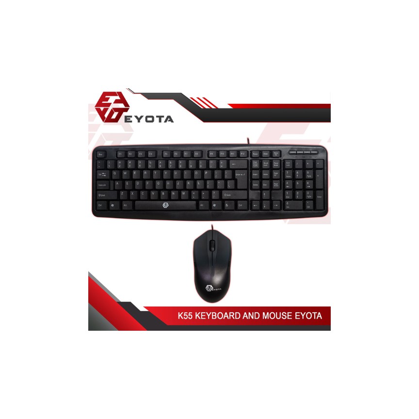 COMBO PAKETAN KEYBOARD MOUSE EYOTA K55 OFFICE KEYBOARD