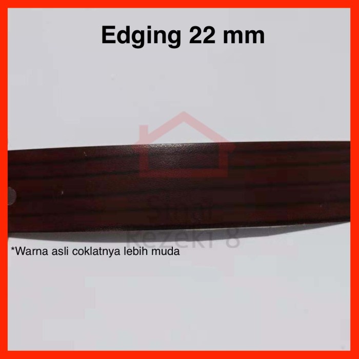 Edging HPL 88167 22 mm / Coklat Tua Serat Urat Kayu Woodgrain taco PVC
