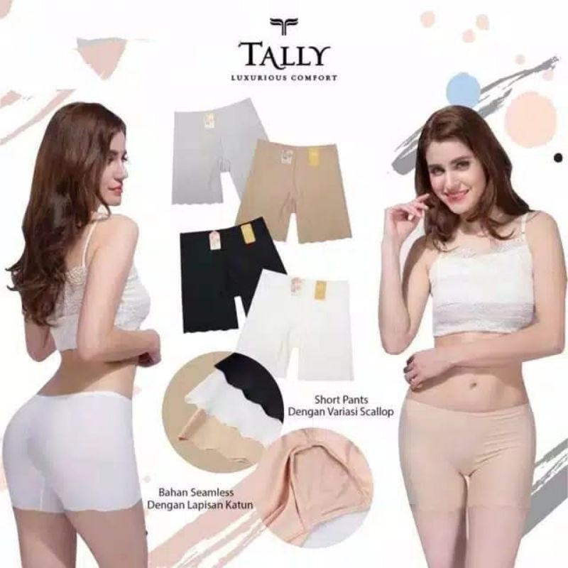 TALLY Celana short Seamless 176 Seamless ada Lapisan Katun