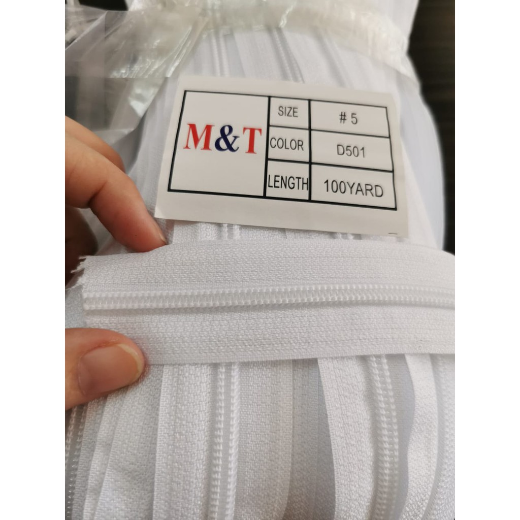 [90m] Daun resleting / kain resleting / resleting / Daun reseleting tas nylon no. 5