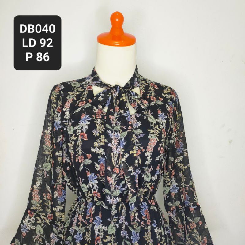 Thrift midi dress sifon vintage