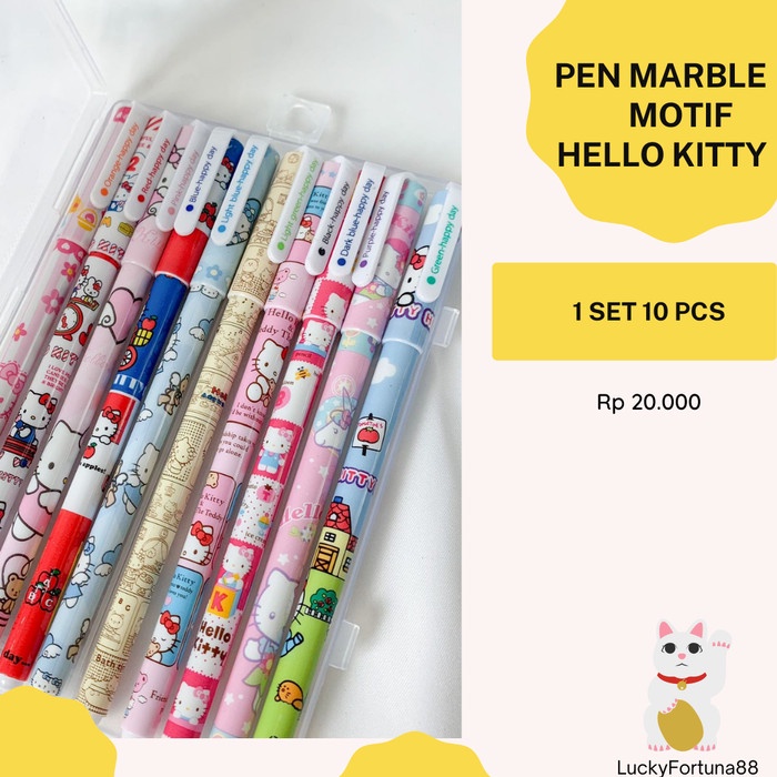 

Trendi Pen Marble Gambar Hello Kitty Pulpen Marble Lucu 1 Setalat Tuliskantor Limited