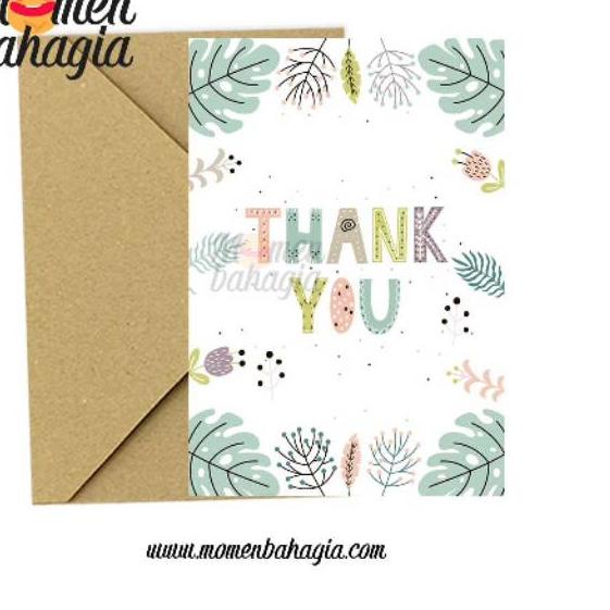 

ㆂ Kartu Ucapan Terima Kasih Thank you card + Amplop 001 ひ